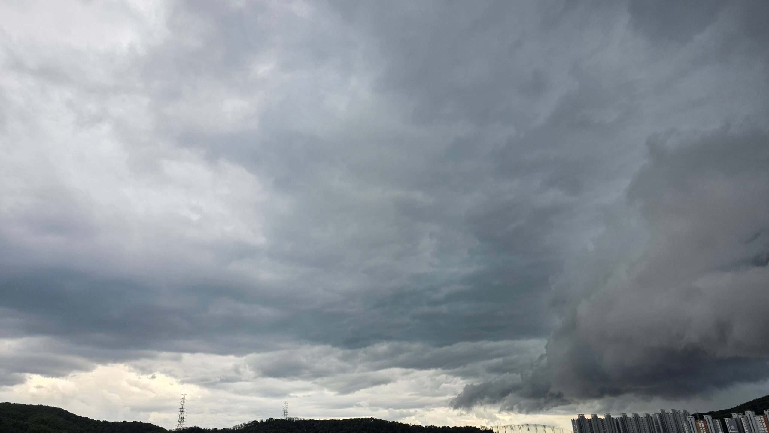 Dark storm clouds gathering before the rain